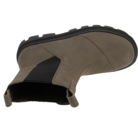 TOMS NWTWomen's Rowan Lug Pull-On Boot Water Resistant Olive Green Leather Sz 9 - Picture 3 of 13